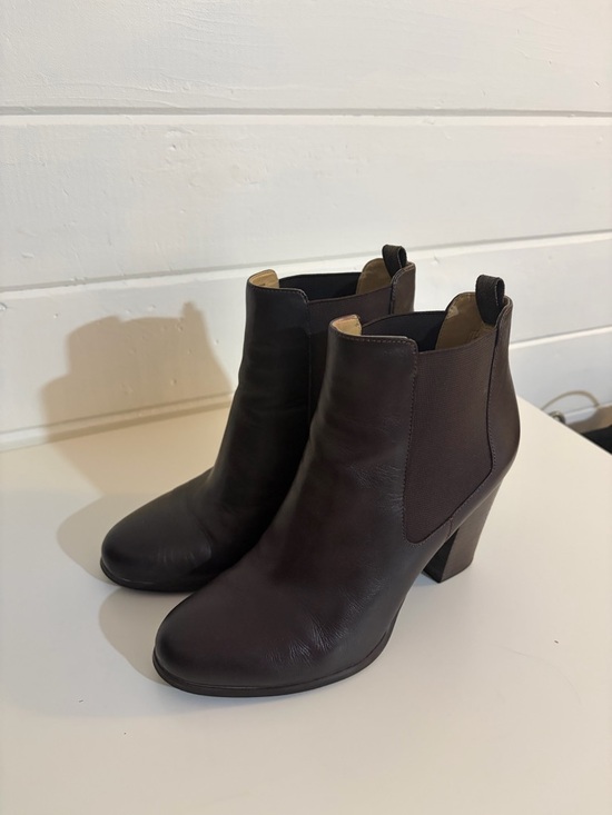 Michael Kors Shoes - Michael Kors Dark Brown Leather Chelsea Ankle Boots